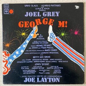 Joel Grey Signed Back Cover George M! LP VINYL 1968 -Scuffed & scratched Record